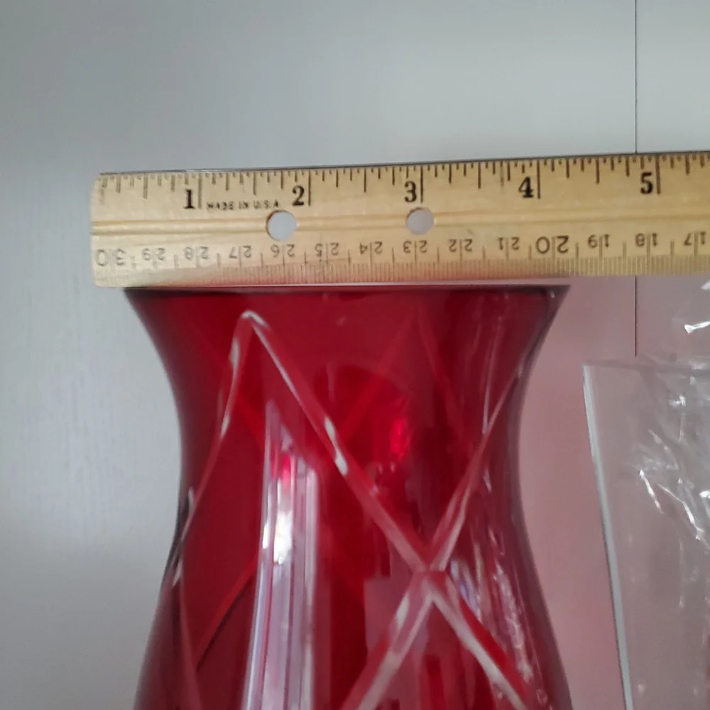 Cut to Clear RED Vase